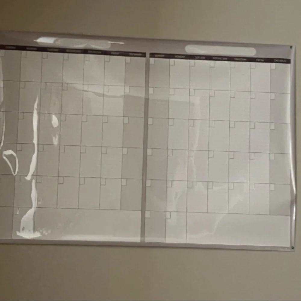 Dry Erase 2 Month Wall Calendar